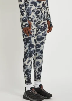 7/8 printed stretch-jersey leggings