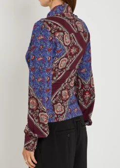 Printed stretch-jersey shirt