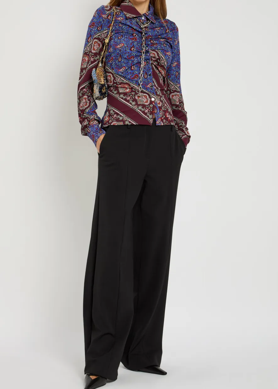 Printed stretch-jersey shirt