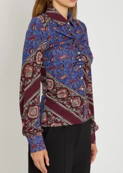 Printed stretch-jersey shirt