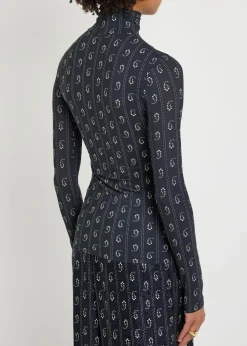 Printed stretch-polyamide top