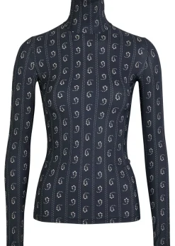 Printed stretch-polyamide top