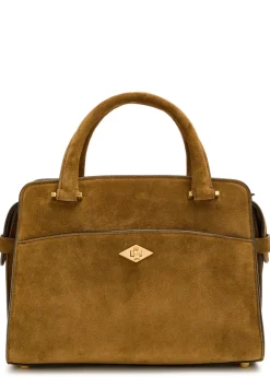 Private Eye Mini suede top handle bag