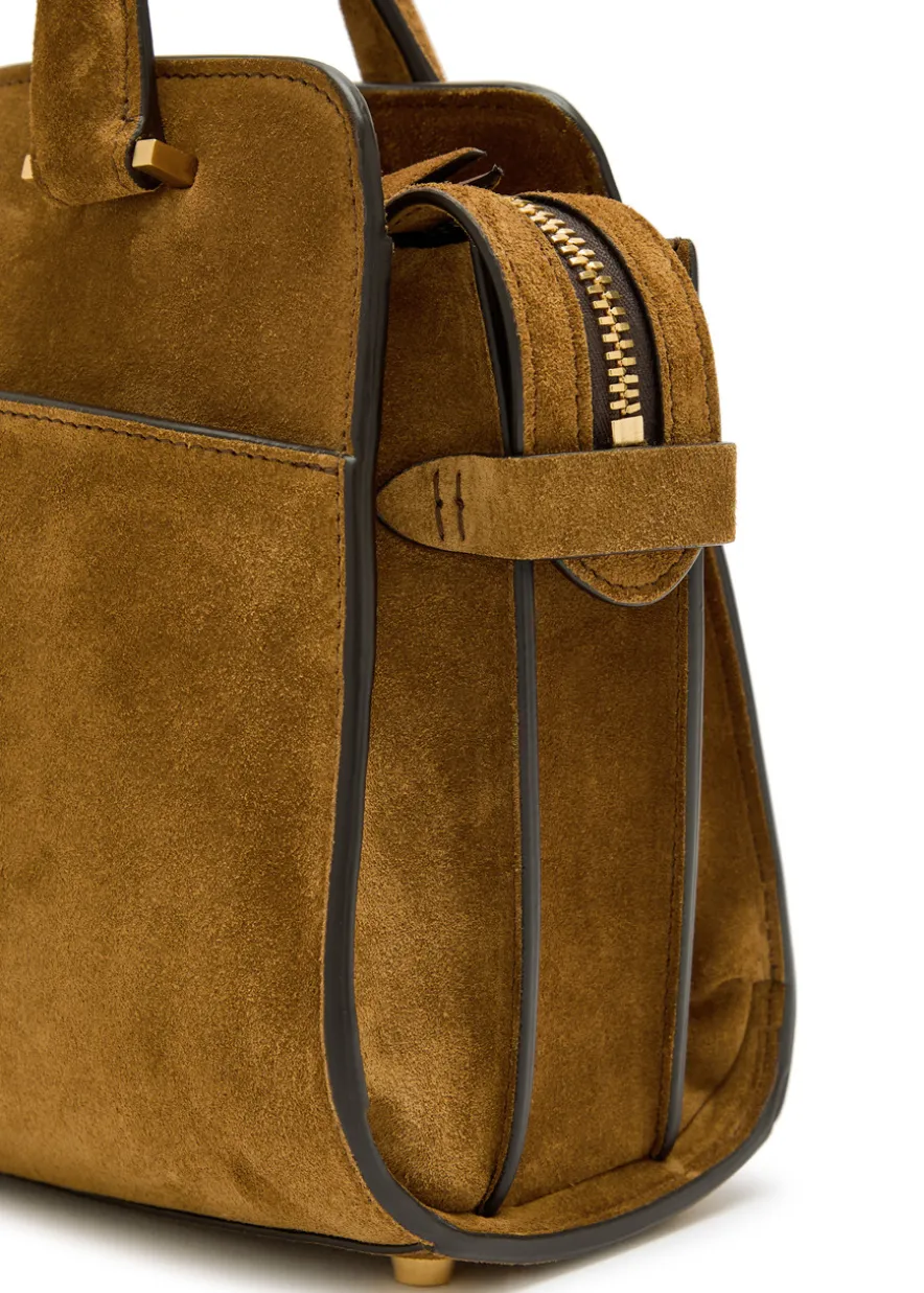 Private Eye Mini suede top handle bag
