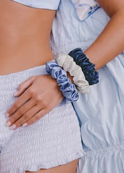 Pure Silk Large Scrunchies - Skye