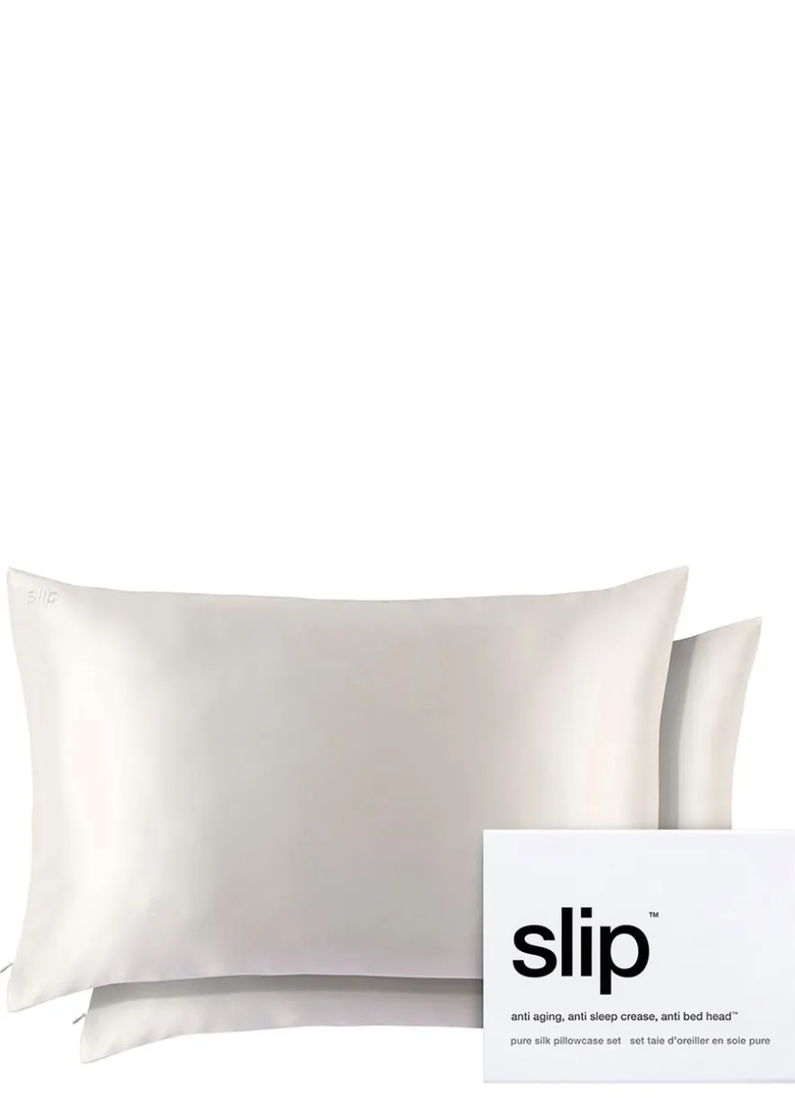 Pure Silk Queen Pillowcase Duo - White