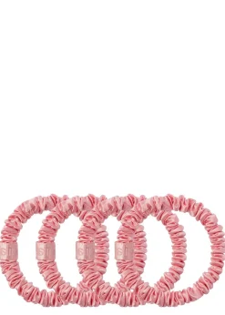 Pure Silk Skinny Scrunchies - Rose