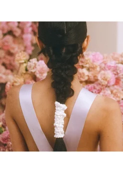Pure Silk Skinny Scrunchies - White