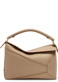 Puzzle Edge small leather top handle bag