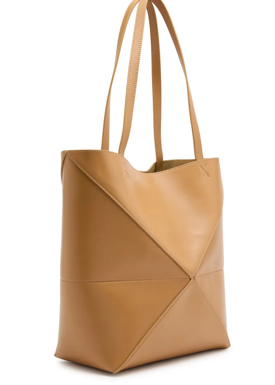 Puzzle medium leather tote