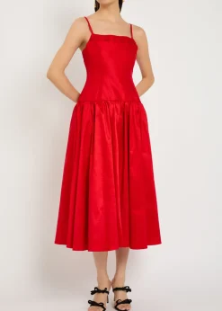 Quartet taffeta midi dress