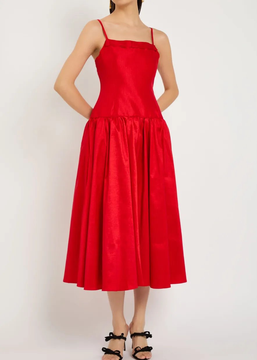 Quartet taffeta midi dress