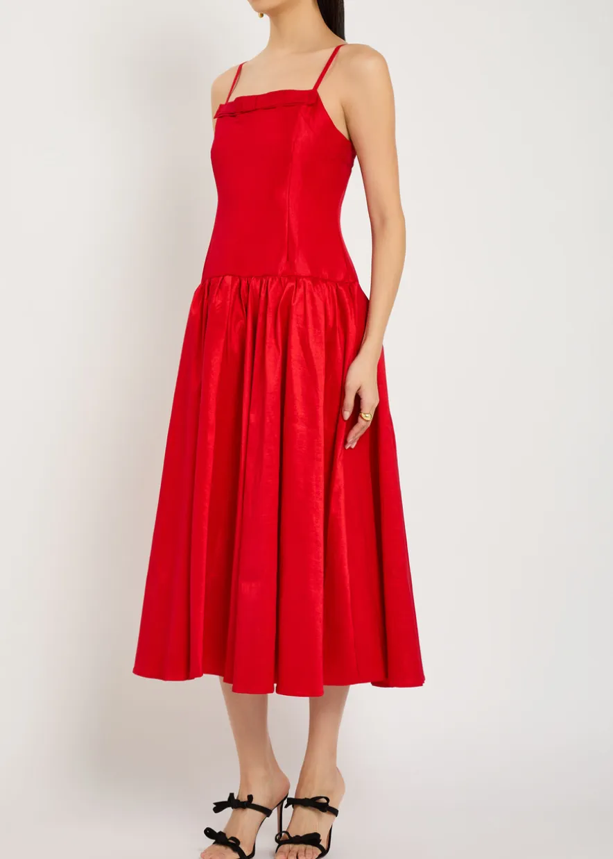 Quartet taffeta midi dress
