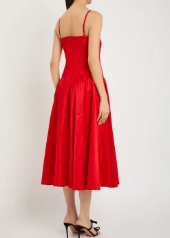 Quartet taffeta midi dress