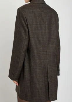 Queens plaid-jacquard wool blazer