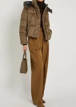 Quierzy padded houndstooth velvet jacket