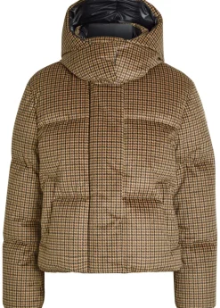 Quierzy padded houndstooth velvet jacket