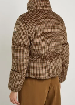 Quierzy padded houndstooth velvet jacket