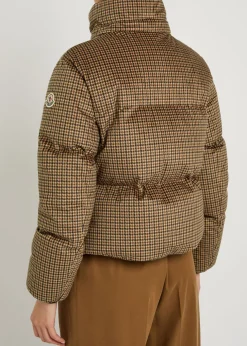 Quierzy padded houndstooth velvet jacket