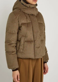 Quierzy padded houndstooth velvet jacket