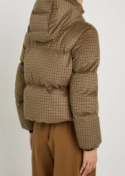 Quierzy padded houndstooth velvet jacket