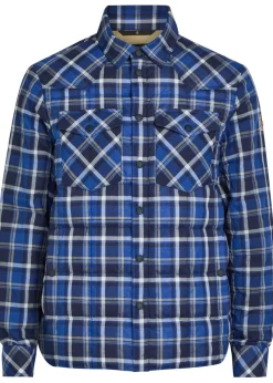Quilted checked stretch-cotton overshirt
