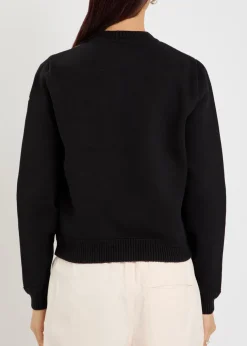 Quilted cotton and nylon cardigan