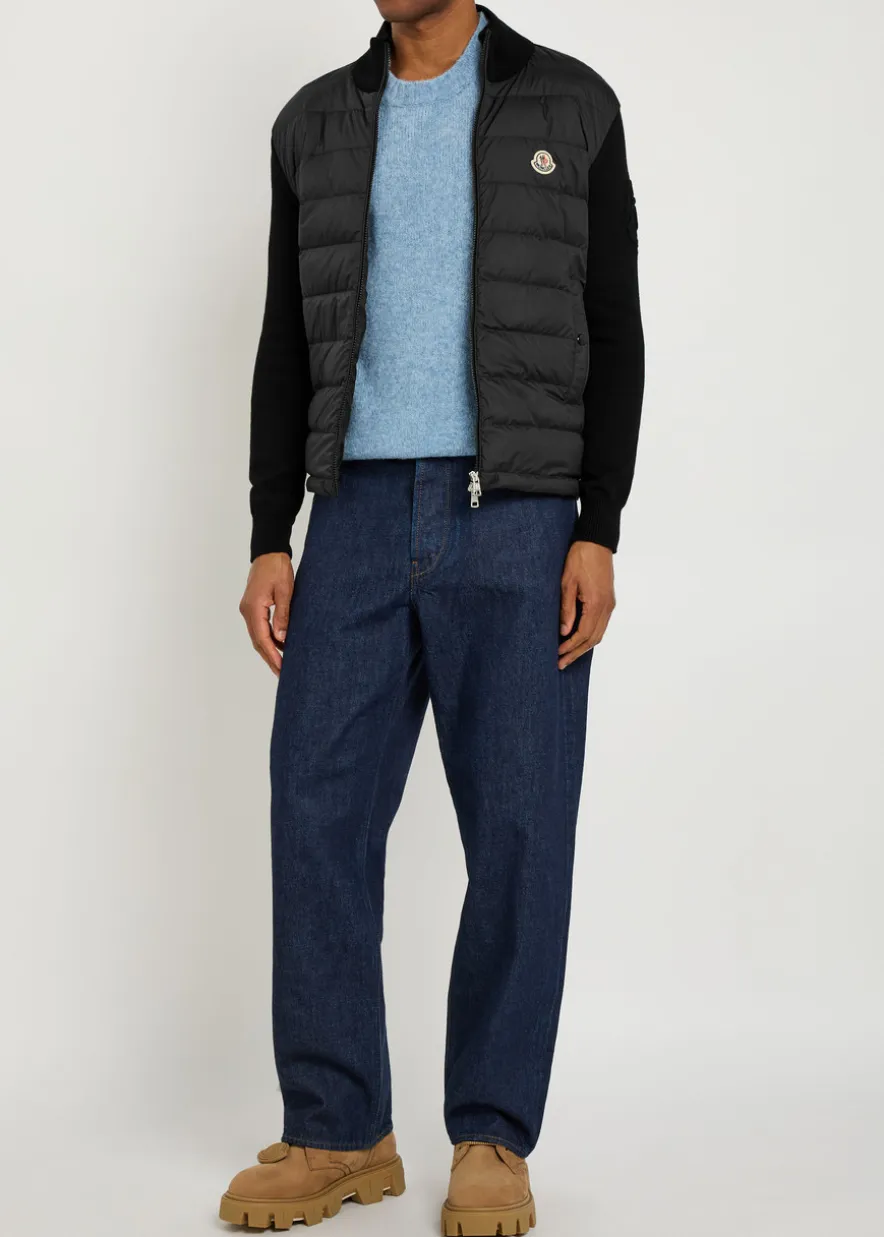 Quilted cotton and shell jacket