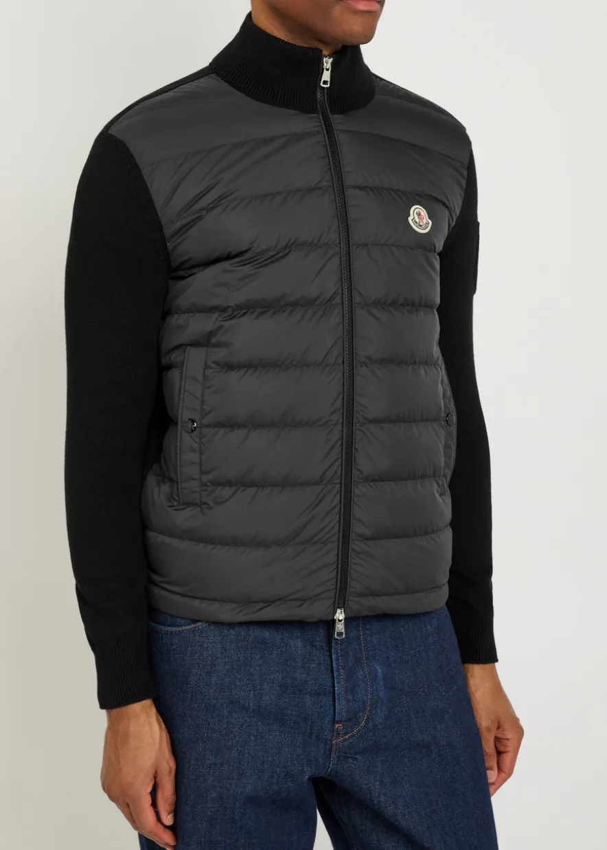 Quilted cotton and shell jacket