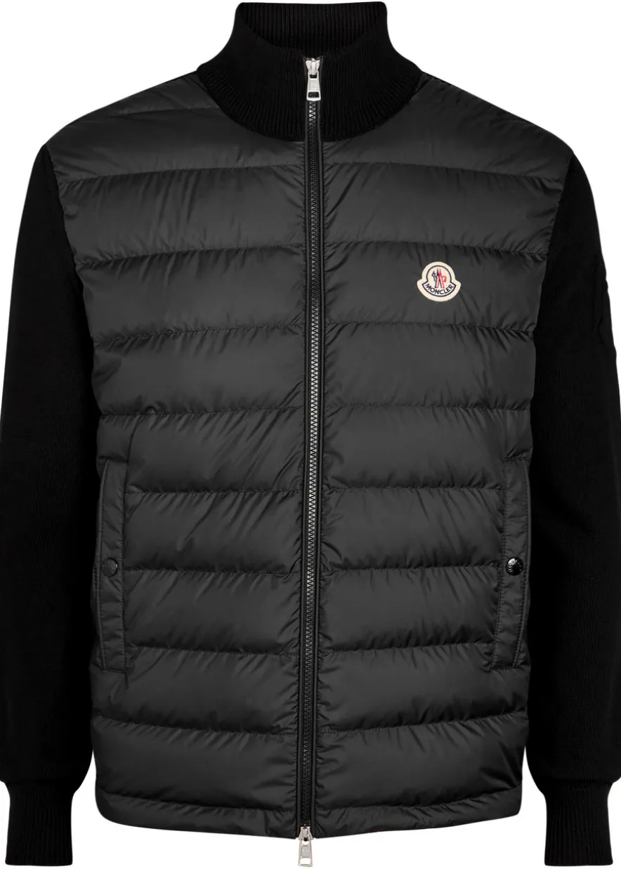 Quilted cotton and shell jacket