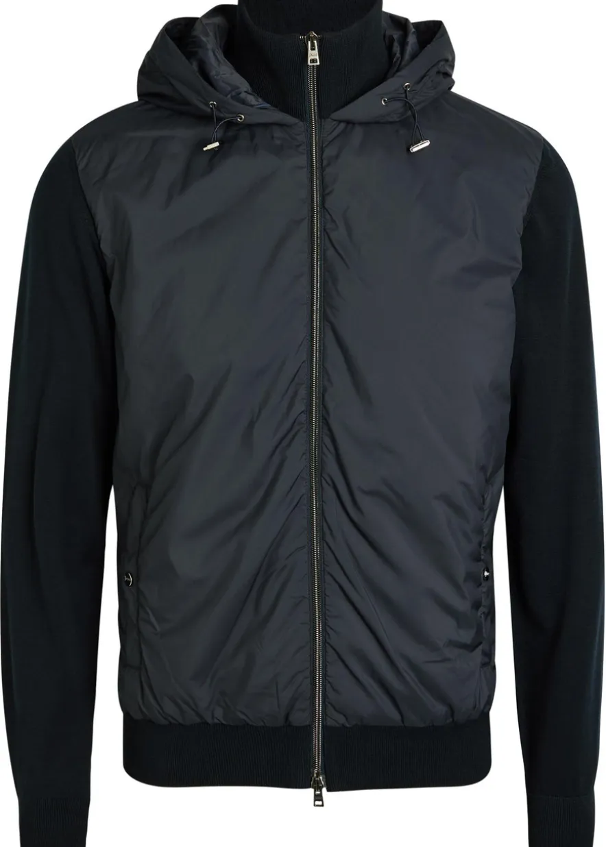 Quilted hooded cotton jacket