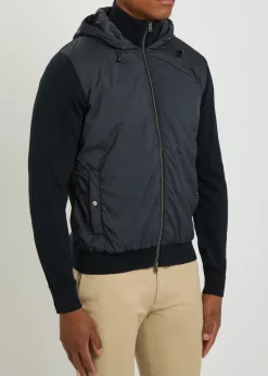 Quilted hooded cotton jacket