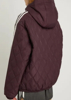 Quilted hooded taffeta jacket