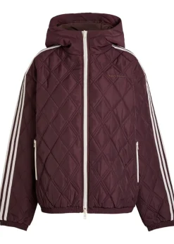 Quilted hooded taffeta jacket