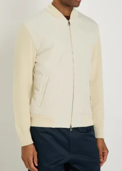 Quilted knit cotton and shell jacket