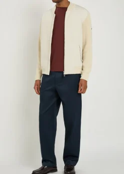 Quilted knit cotton and shell jacket