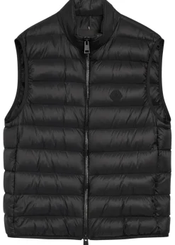 Quilted logo-appliquéd shell gilet