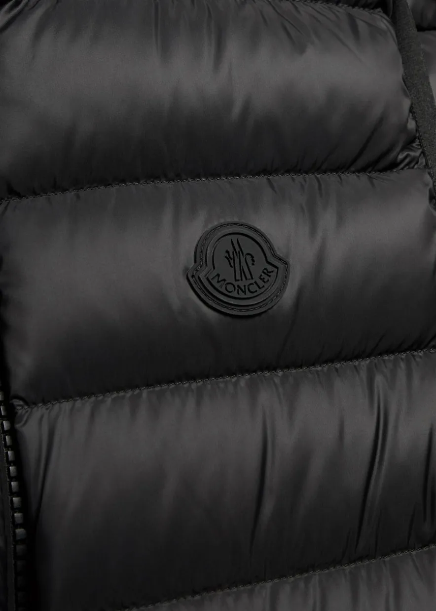 Quilted logo-appliquéd shell gilet