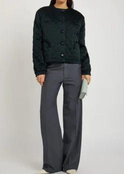 Quilted satin bolero jacket
