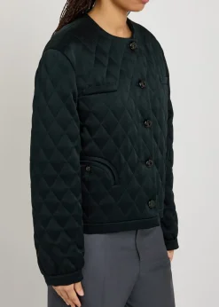 Quilted satin bolero jacket