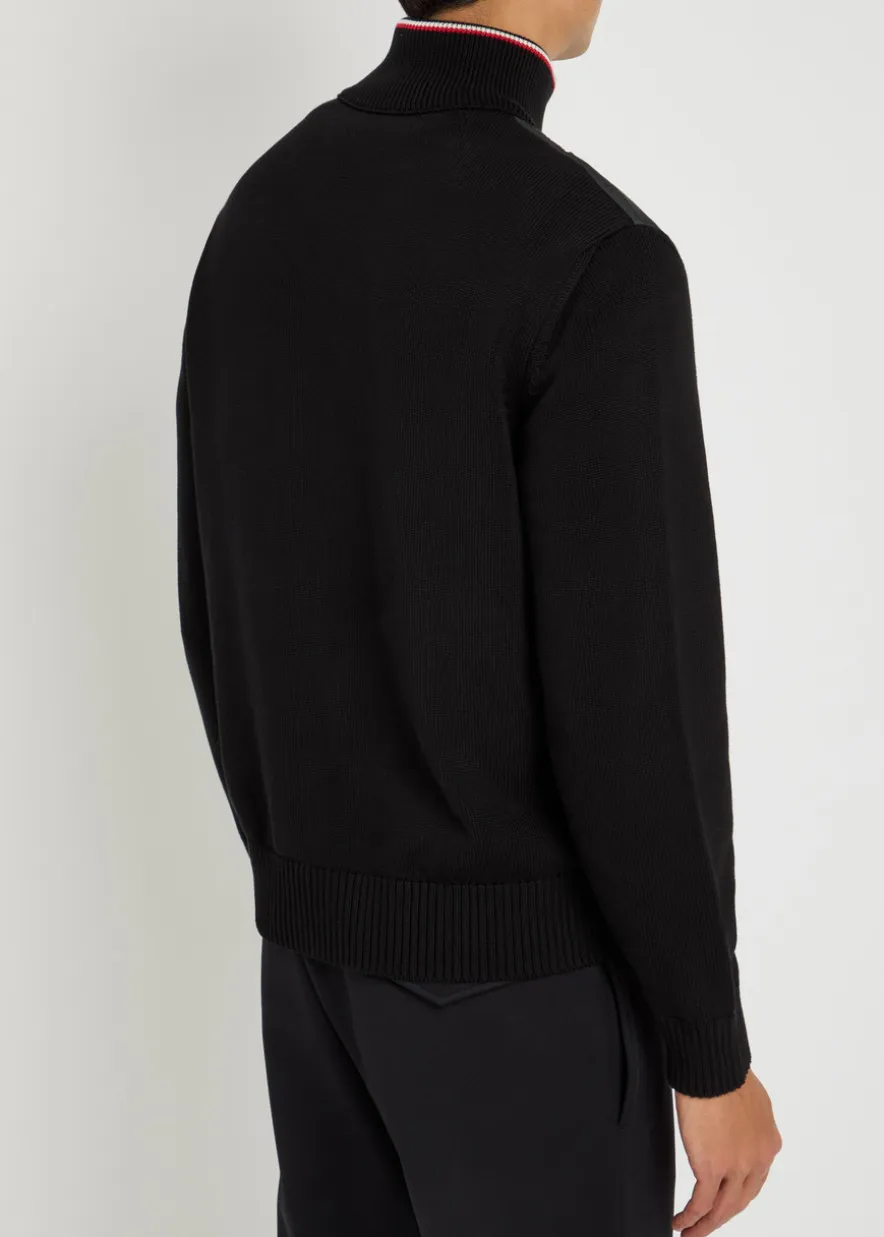 Quilted shell and knit jacket