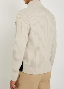Quilted shell and knit jacket