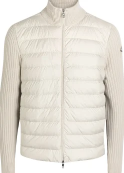Quilted shell and knit jacket