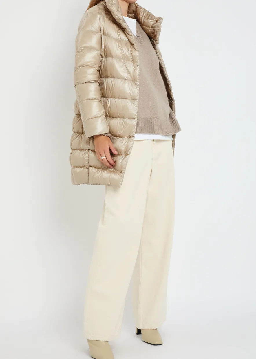 Quilted shell coat