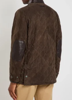 Quilted suede jacket