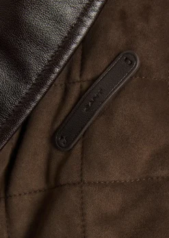 Quilted suede jacket