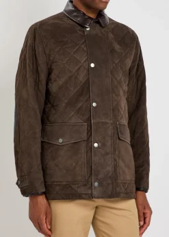 Quilted suede jacket