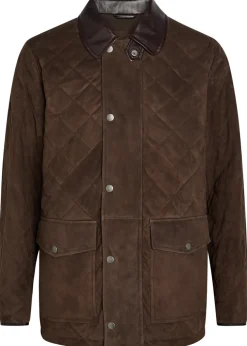 Quilted suede jacket