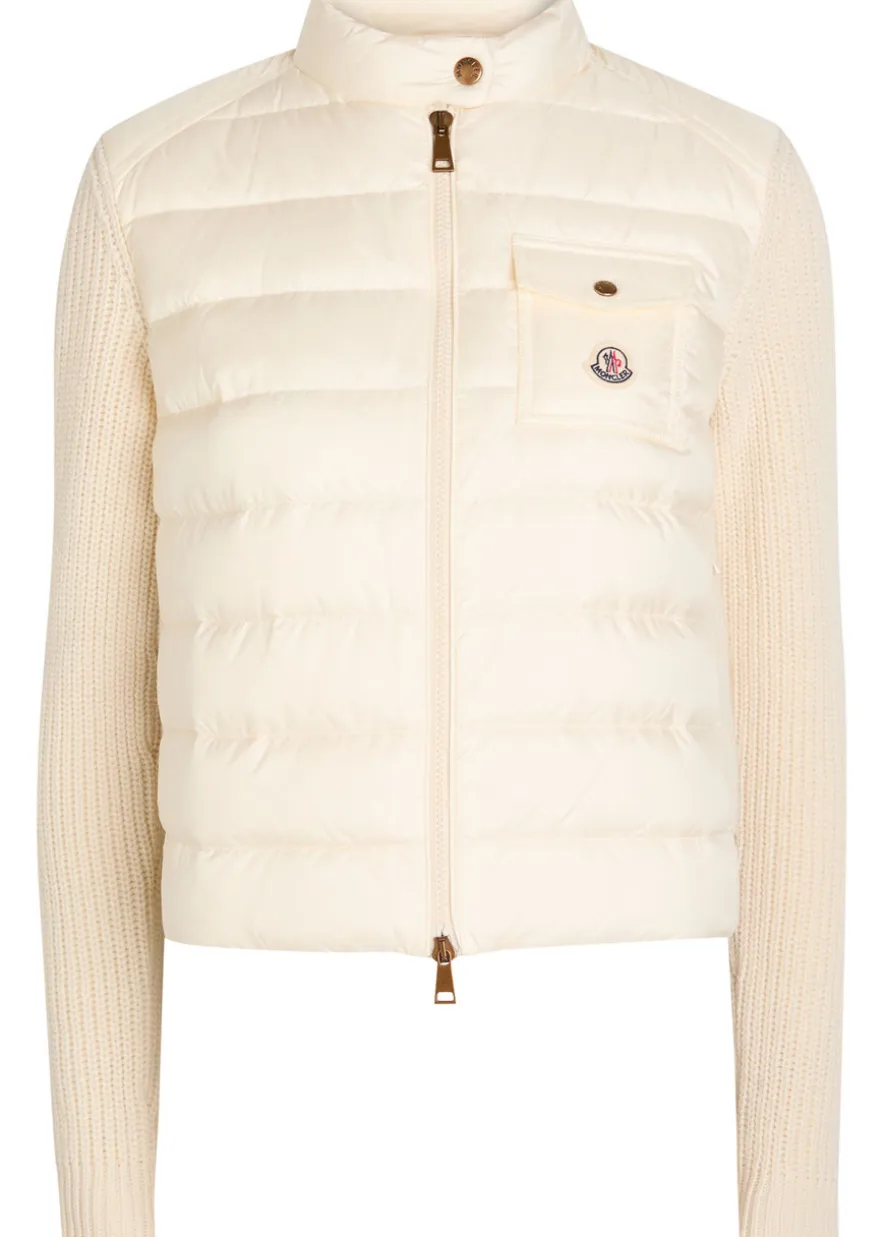 Quilted wool and cashmere-blend cardigan