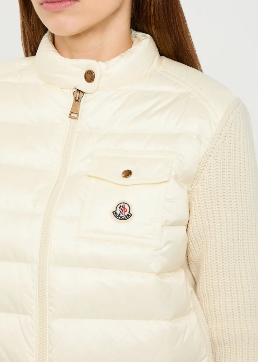 Quilted wool and cashmere-blend cardigan